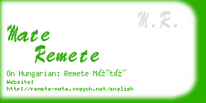 mate remete business card